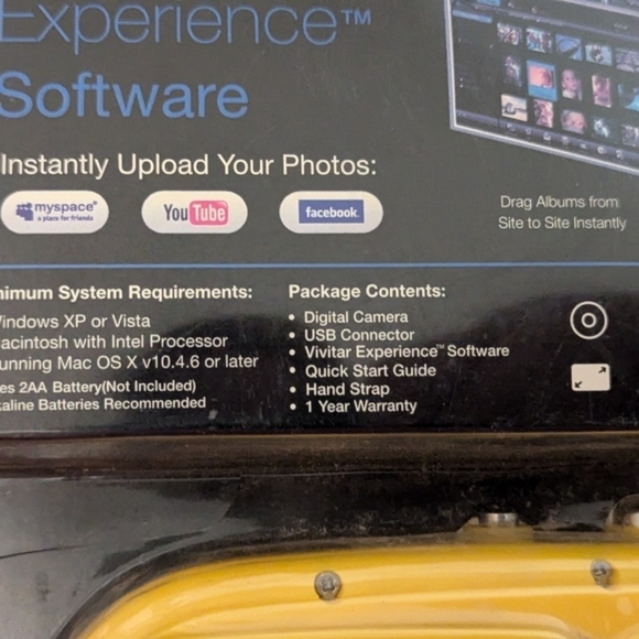 Vivatar underwater camera 2009 vintage yellow - Picture 12 of 16